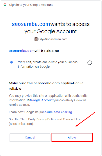 access your google account