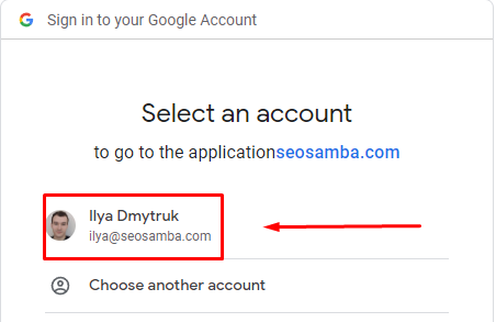 select an account