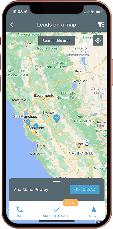 lead mapping add leads to your route