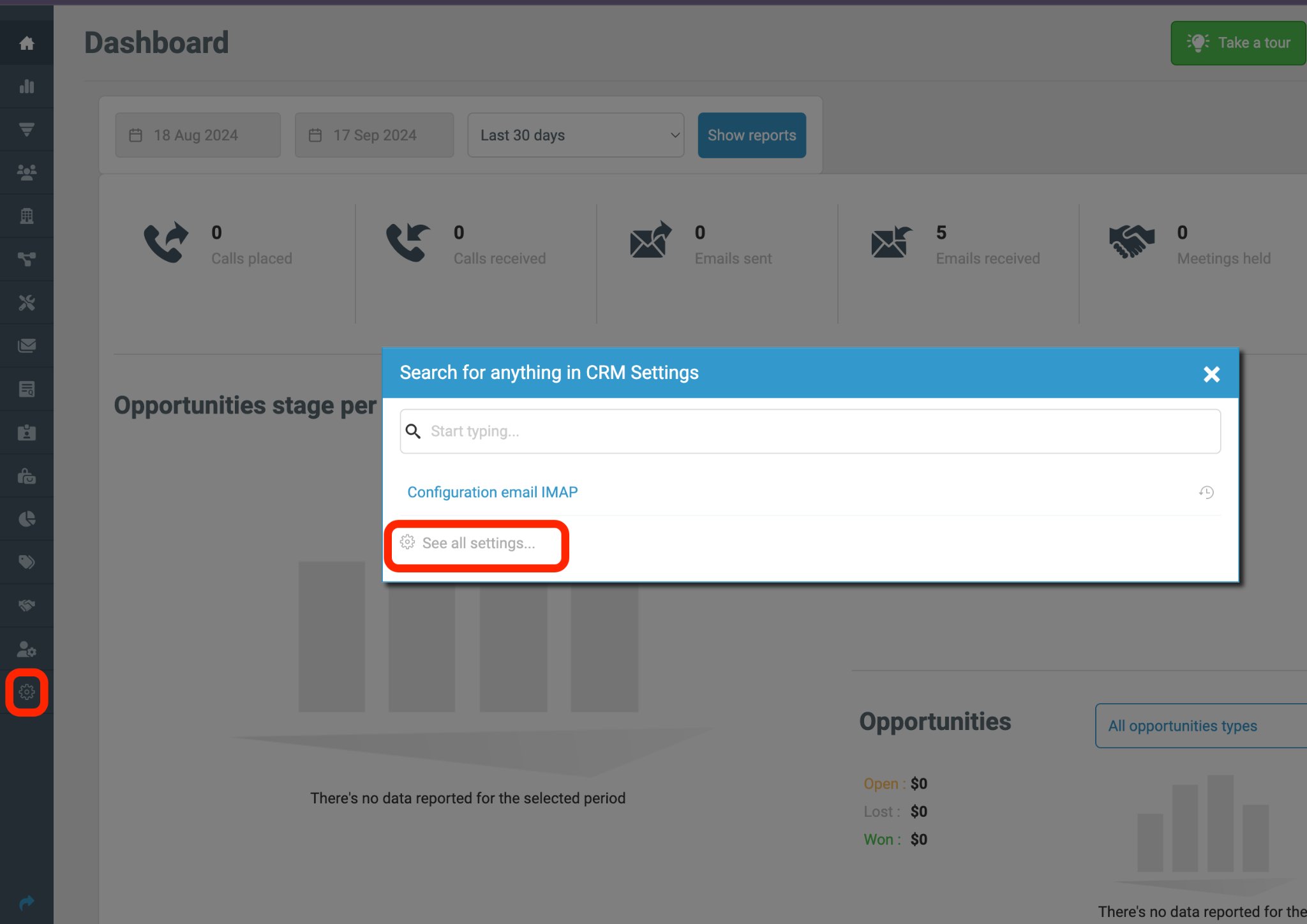 crm settings