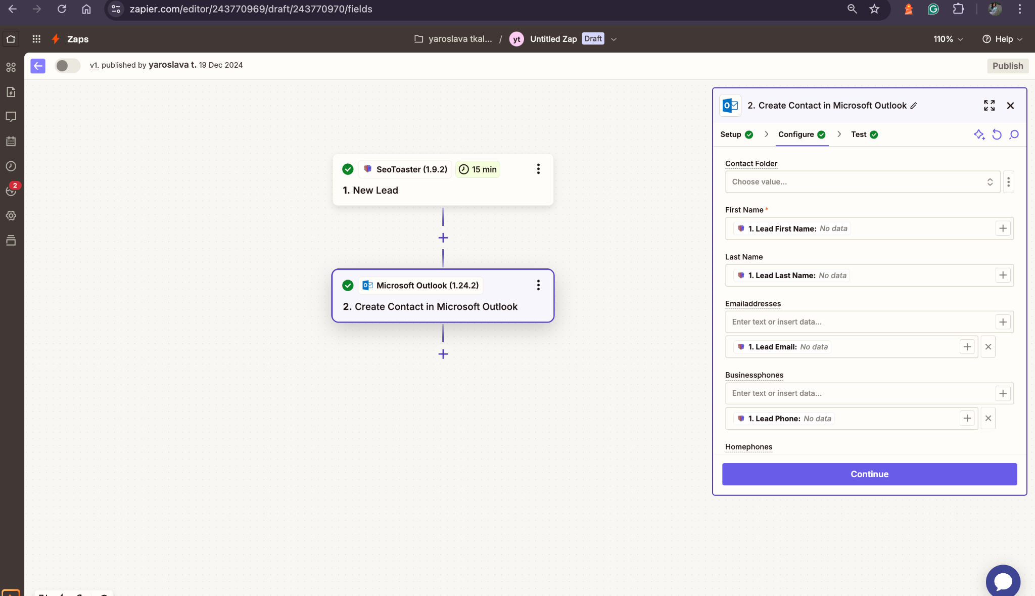 outlook integrtion