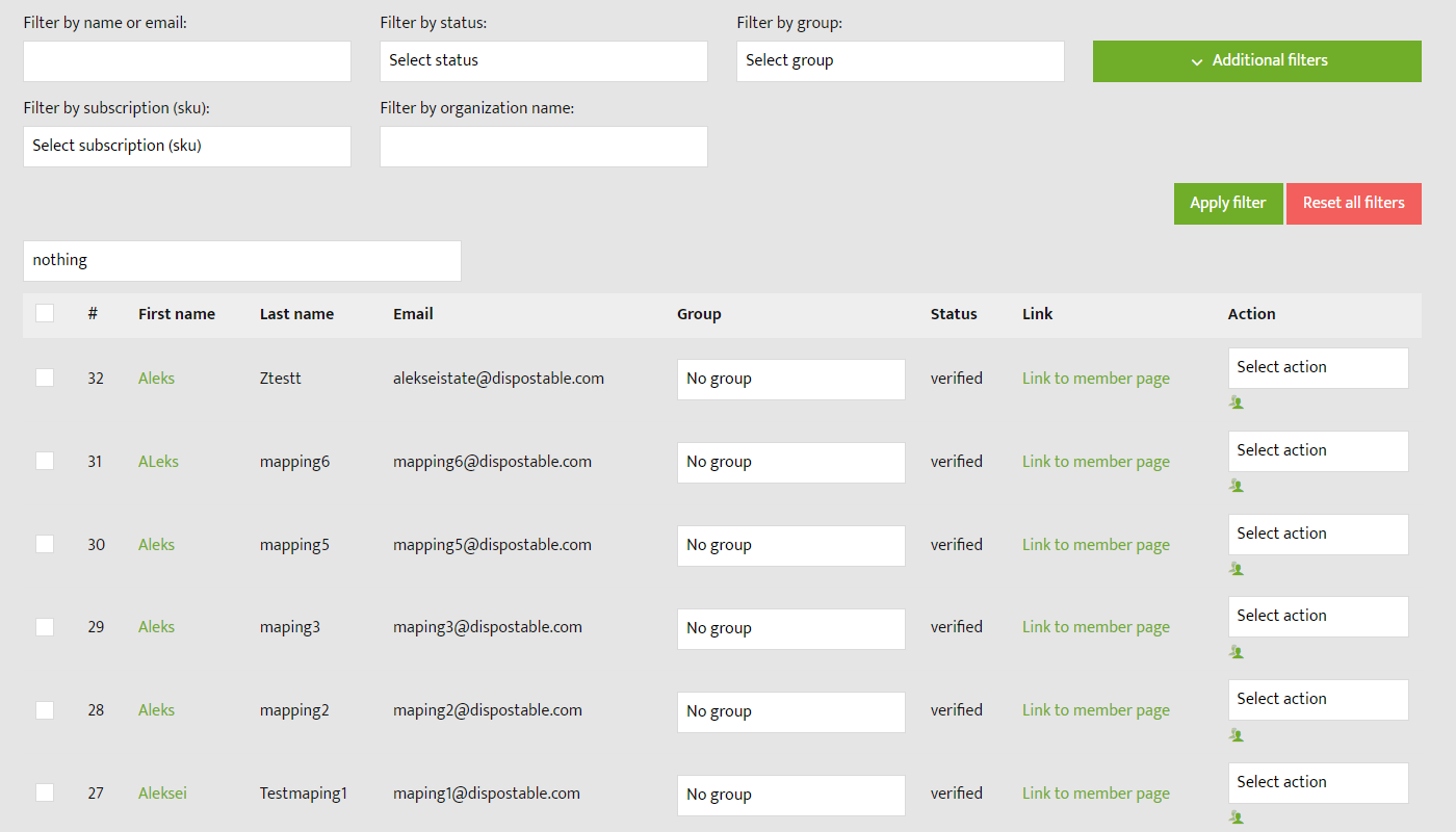 membership full grid view